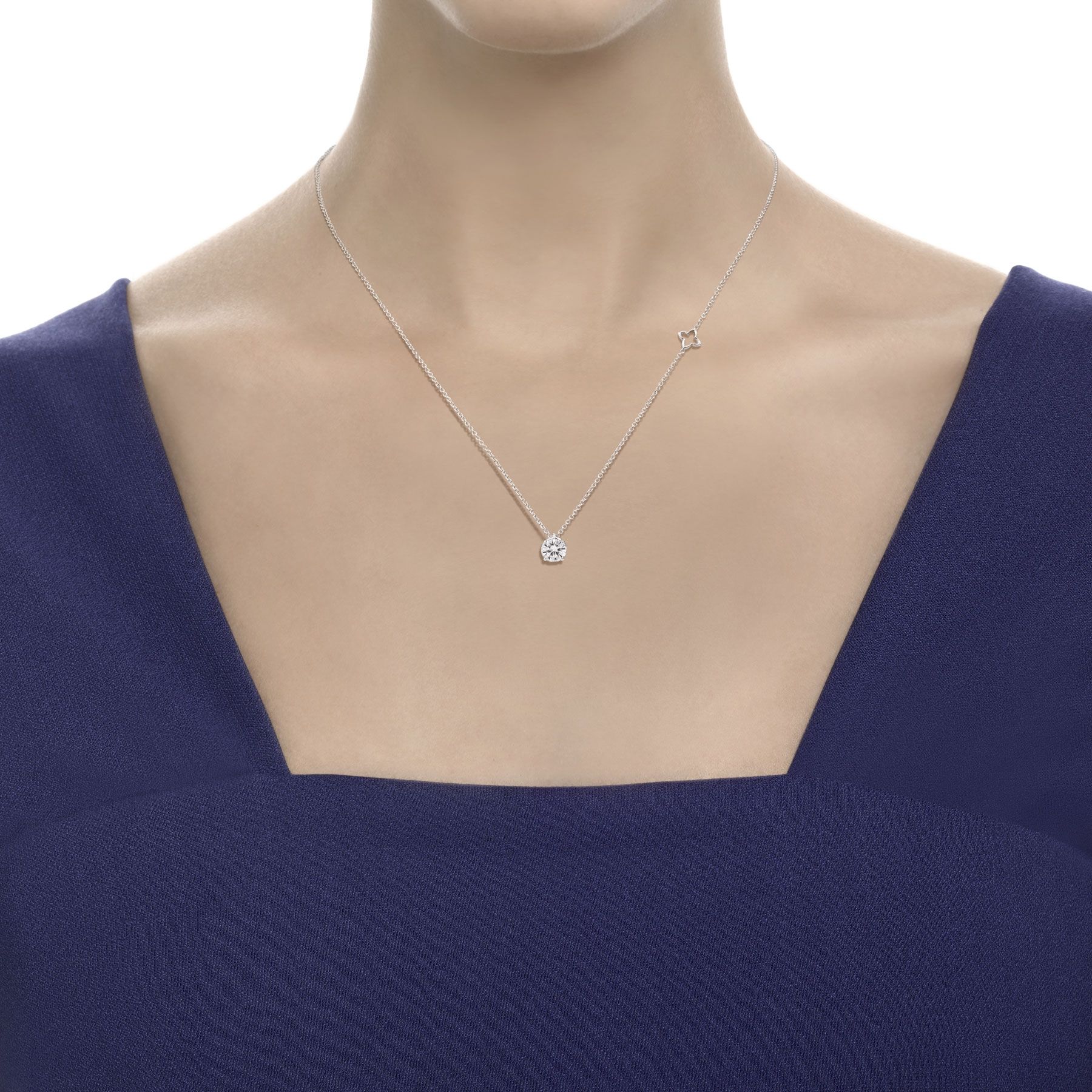 pendentif anniversary, diamant 0.10 ct, , or blanc
