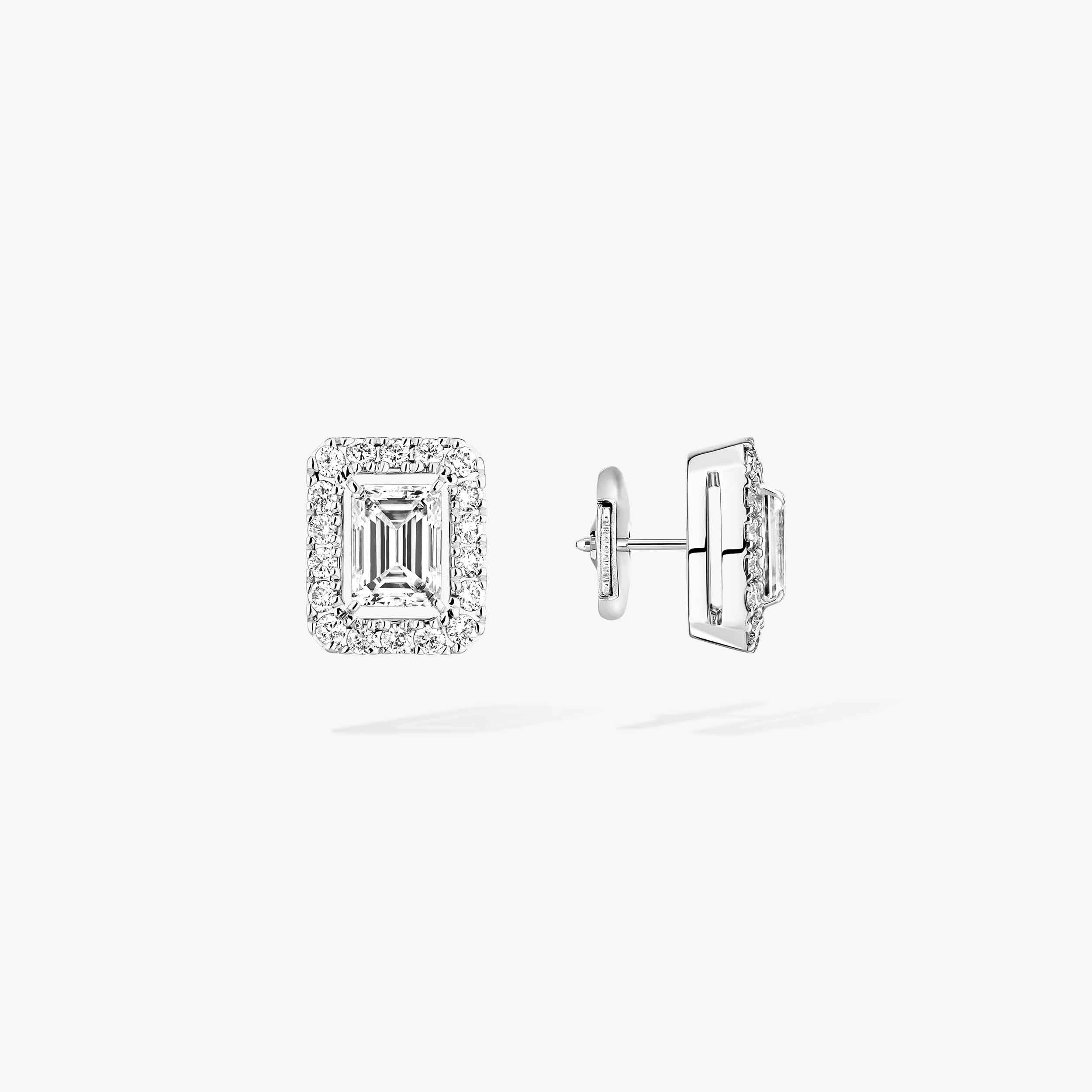 boucles d'oreilles joy diamant taille émeraude, pm,