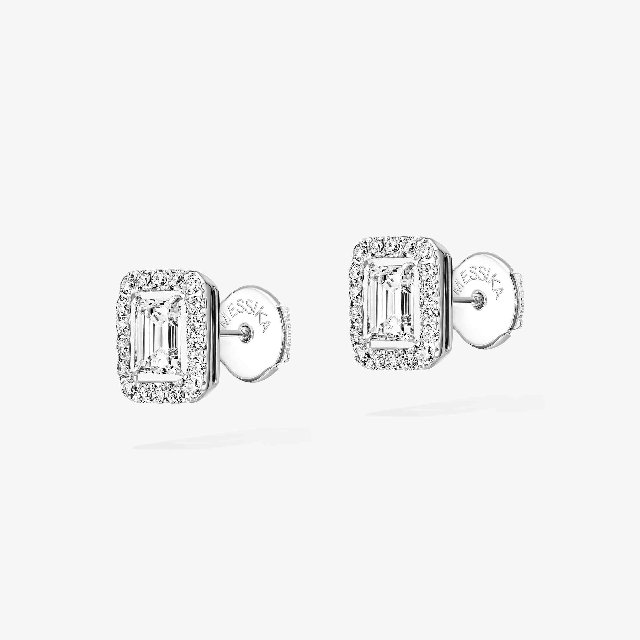 boucles d'oreilles joy diamant taille émeraude, pm,