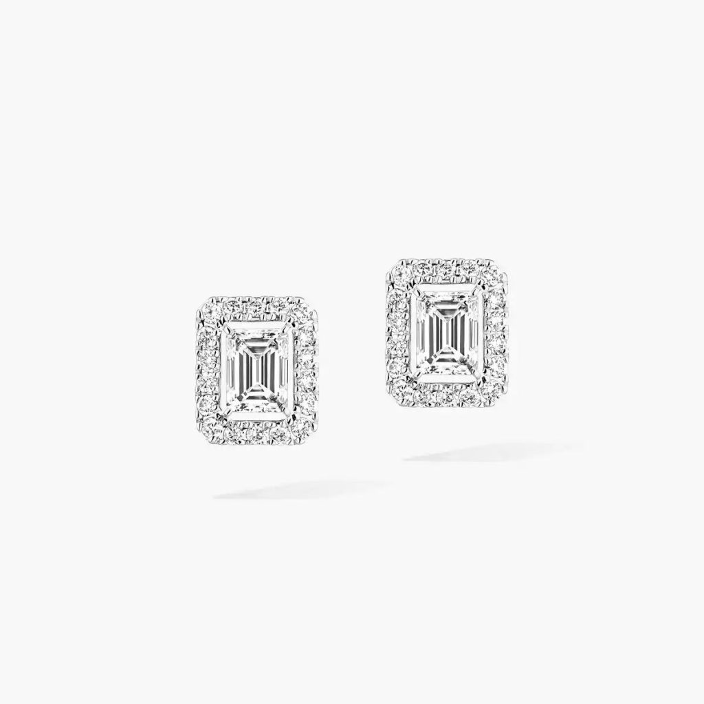 boucles d'oreilles joy diamant taille émeraude, pm,