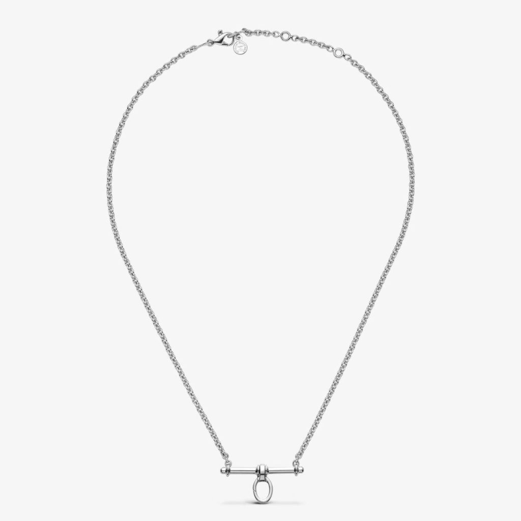 collier comédie trapèze argent 50cm