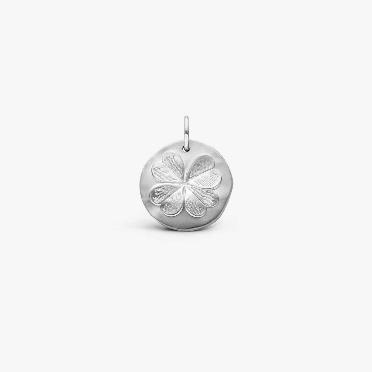 médaille "trèfle" argent 16 mm