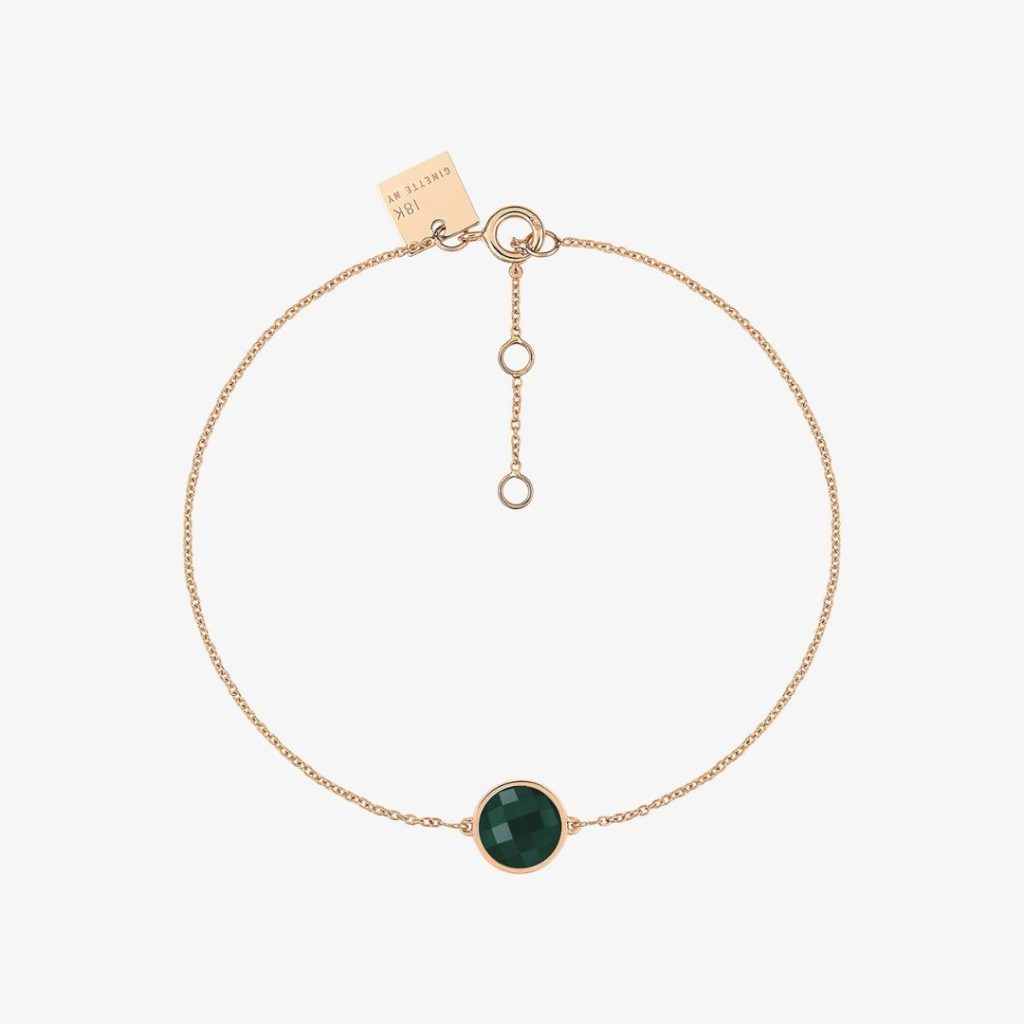 bracelet mini pixie ever agate verte disc, or rose