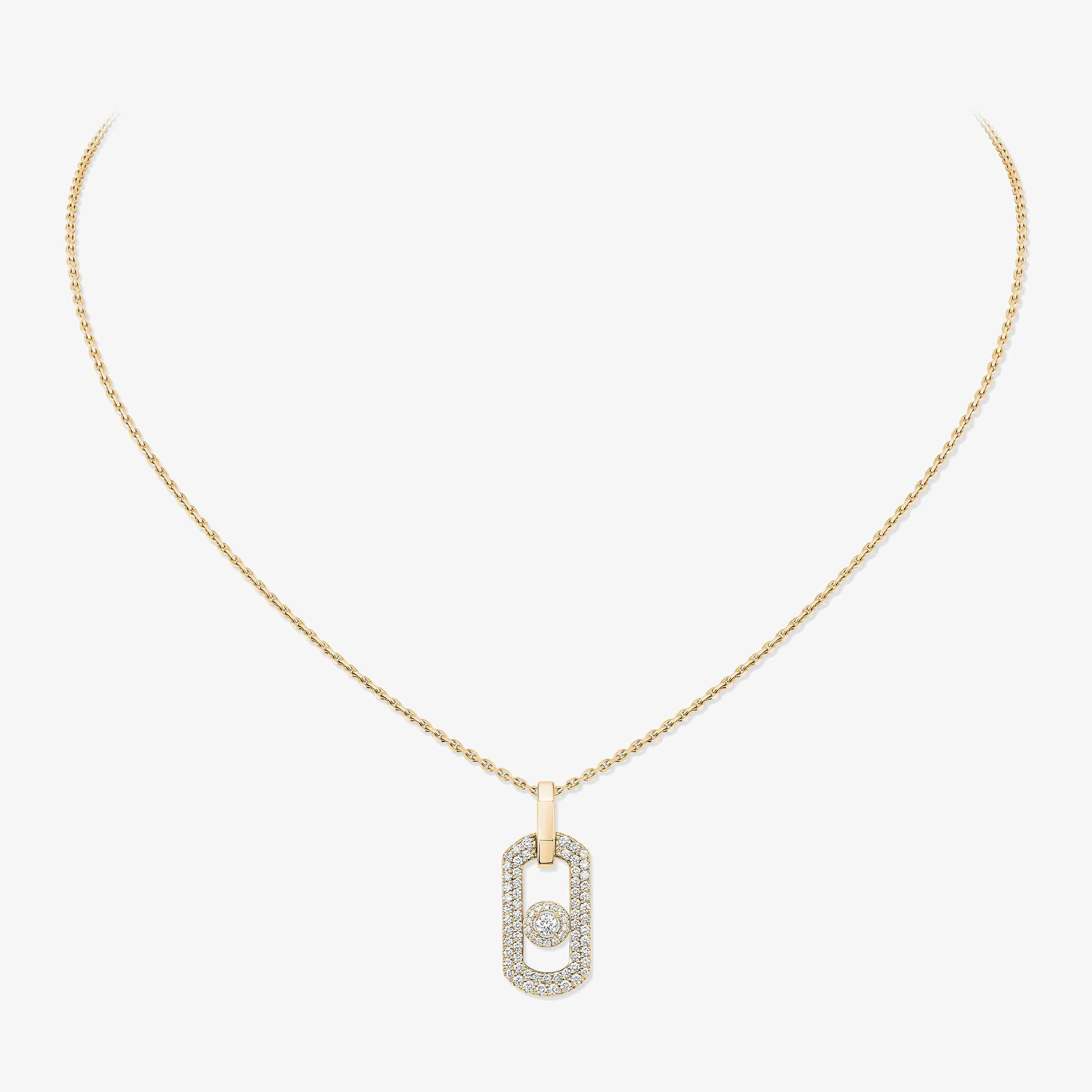 collier so move pavé, or jaune