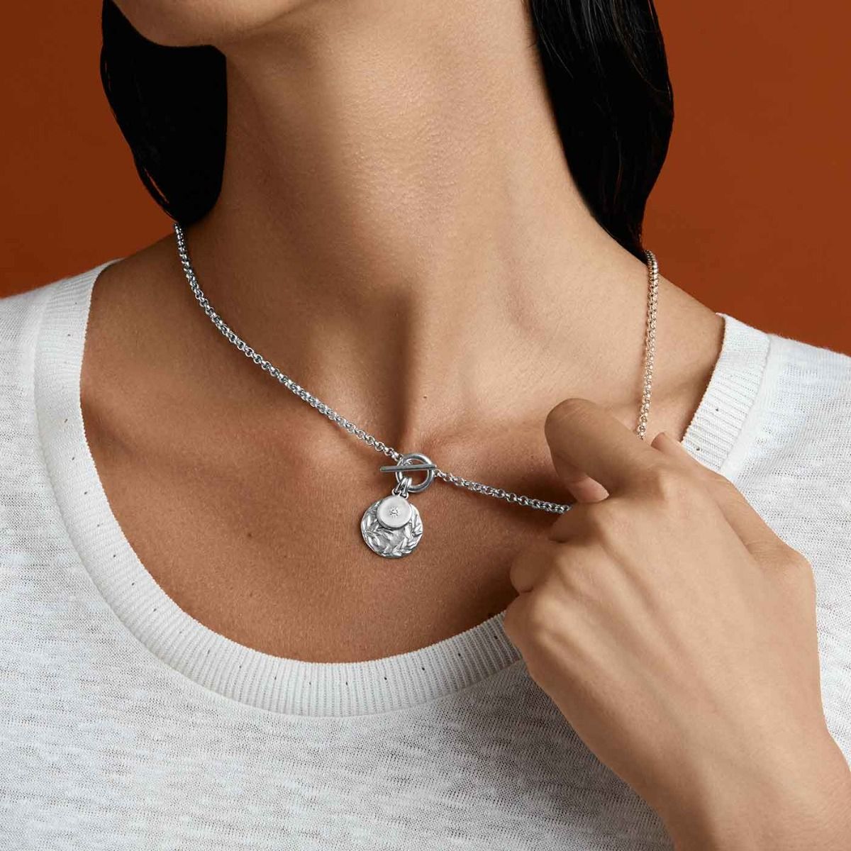 médaille "daphné" argent 18 mm