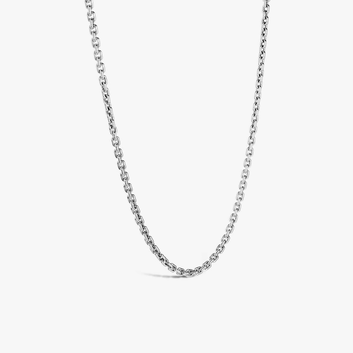 chaîne argent forçat rectangle 55 cm