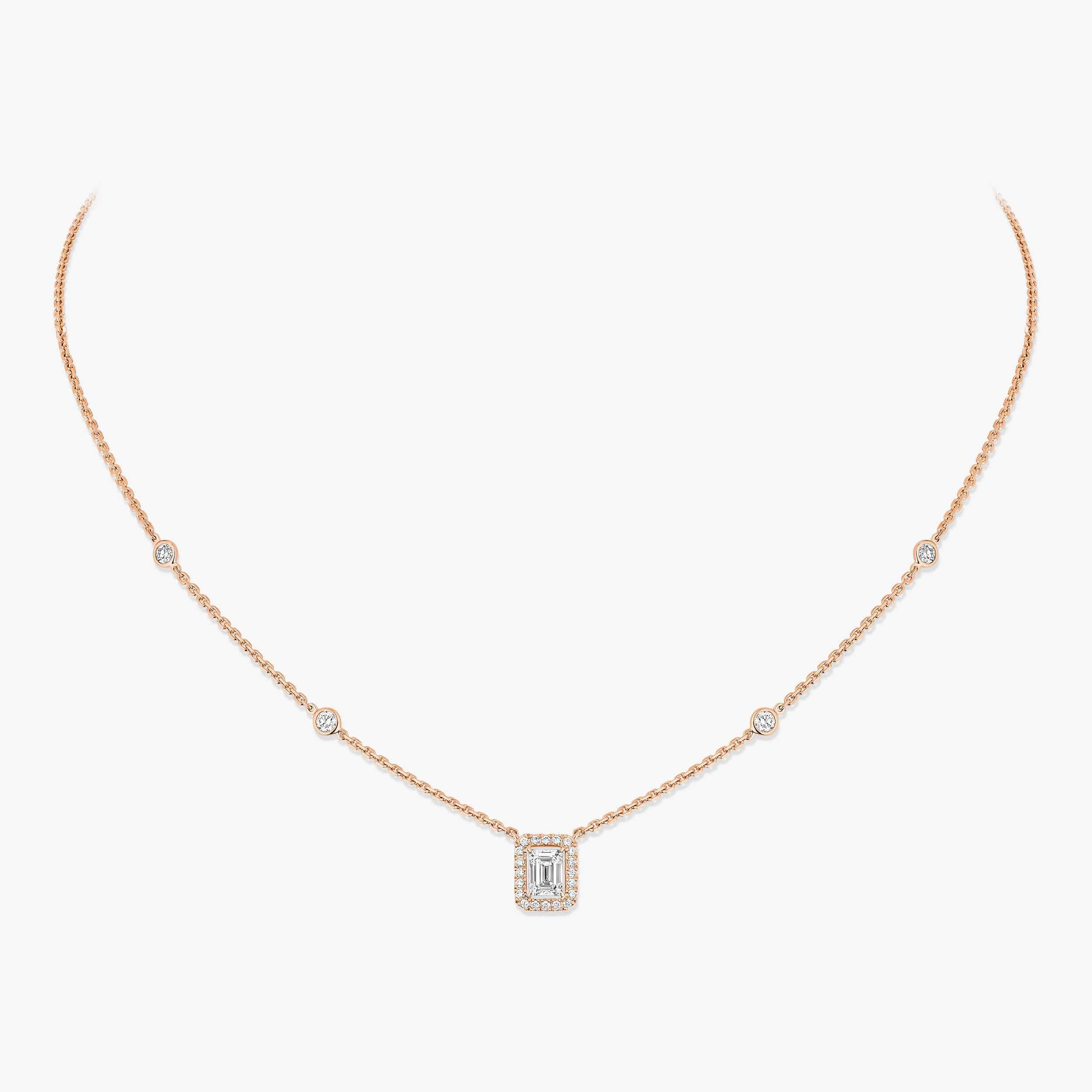 collier joy taille émeraude, or rose