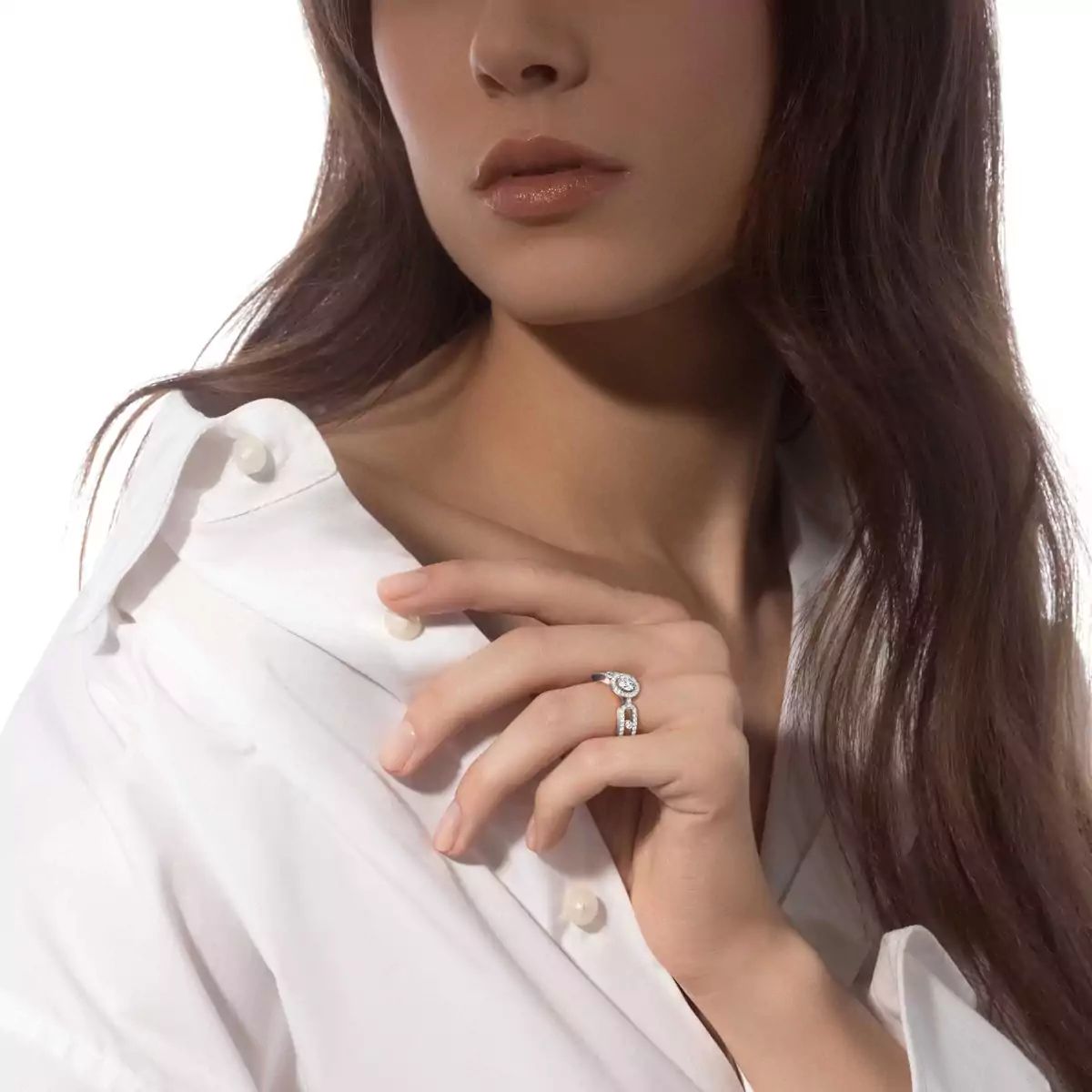 bague solitaire move link, petit modele t53