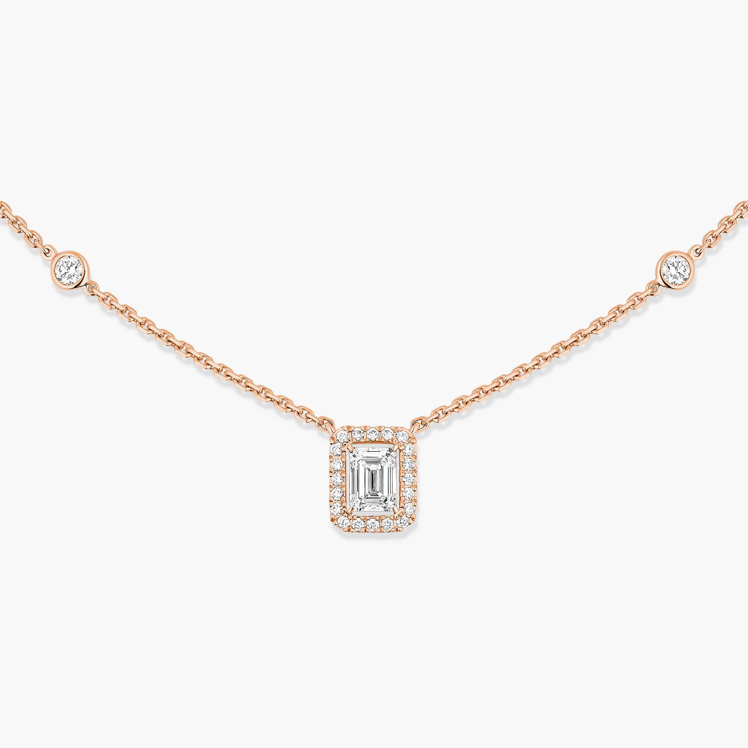 collier joy taille émeraude, or rose