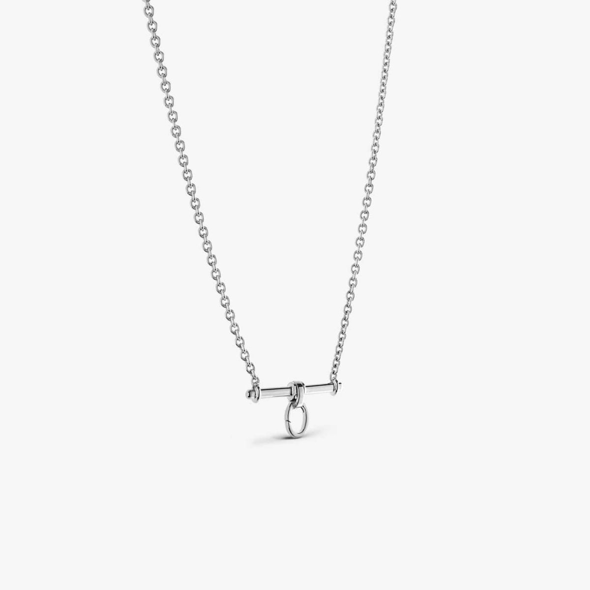 collier comédie trapèze argent 50cm