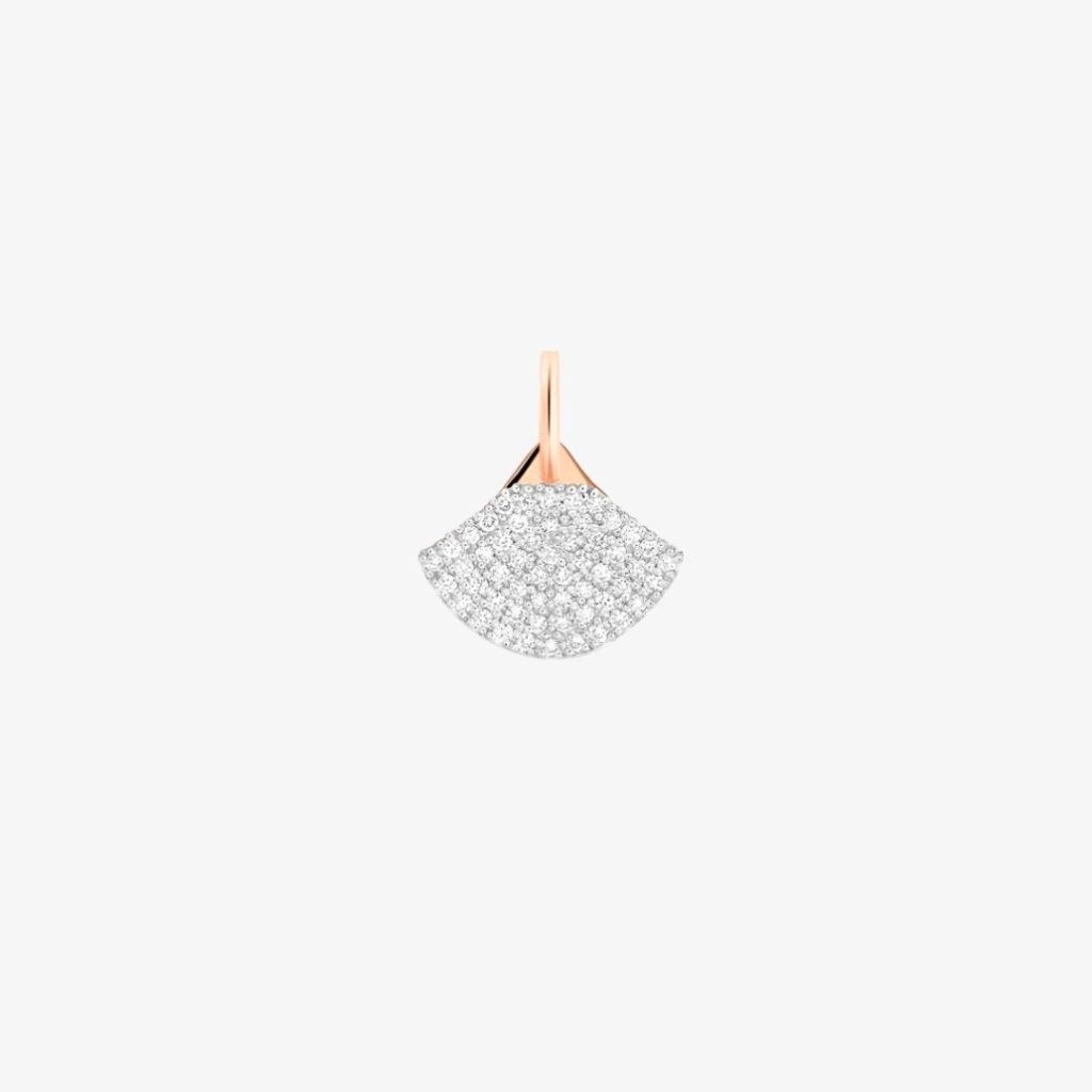 charm mini koi pavé diamant, or rose