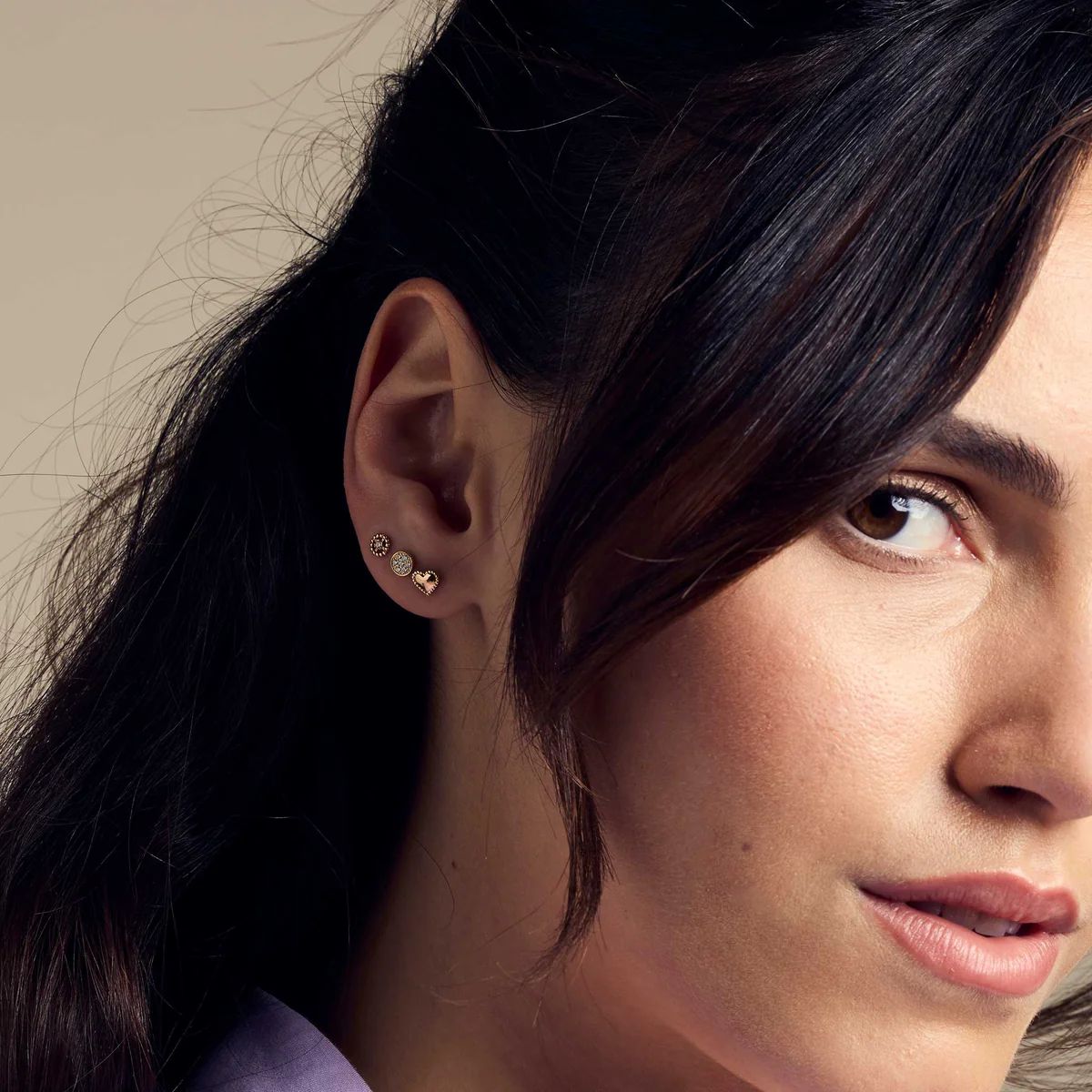 boucles d'oreilles Étoile, or rose