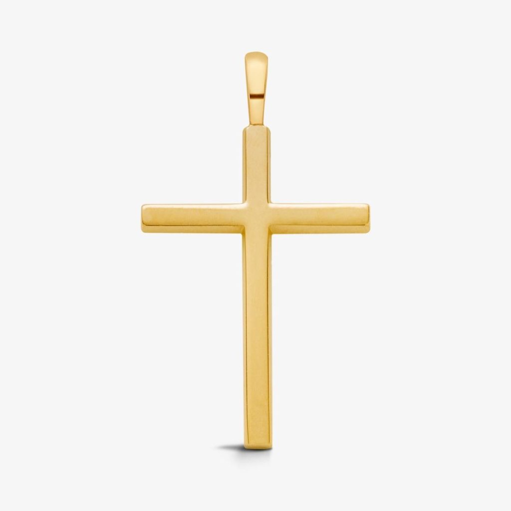 croix fil carré 22mm or jaune