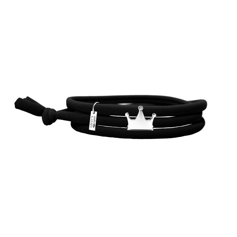 bracelet crown diamant, argent