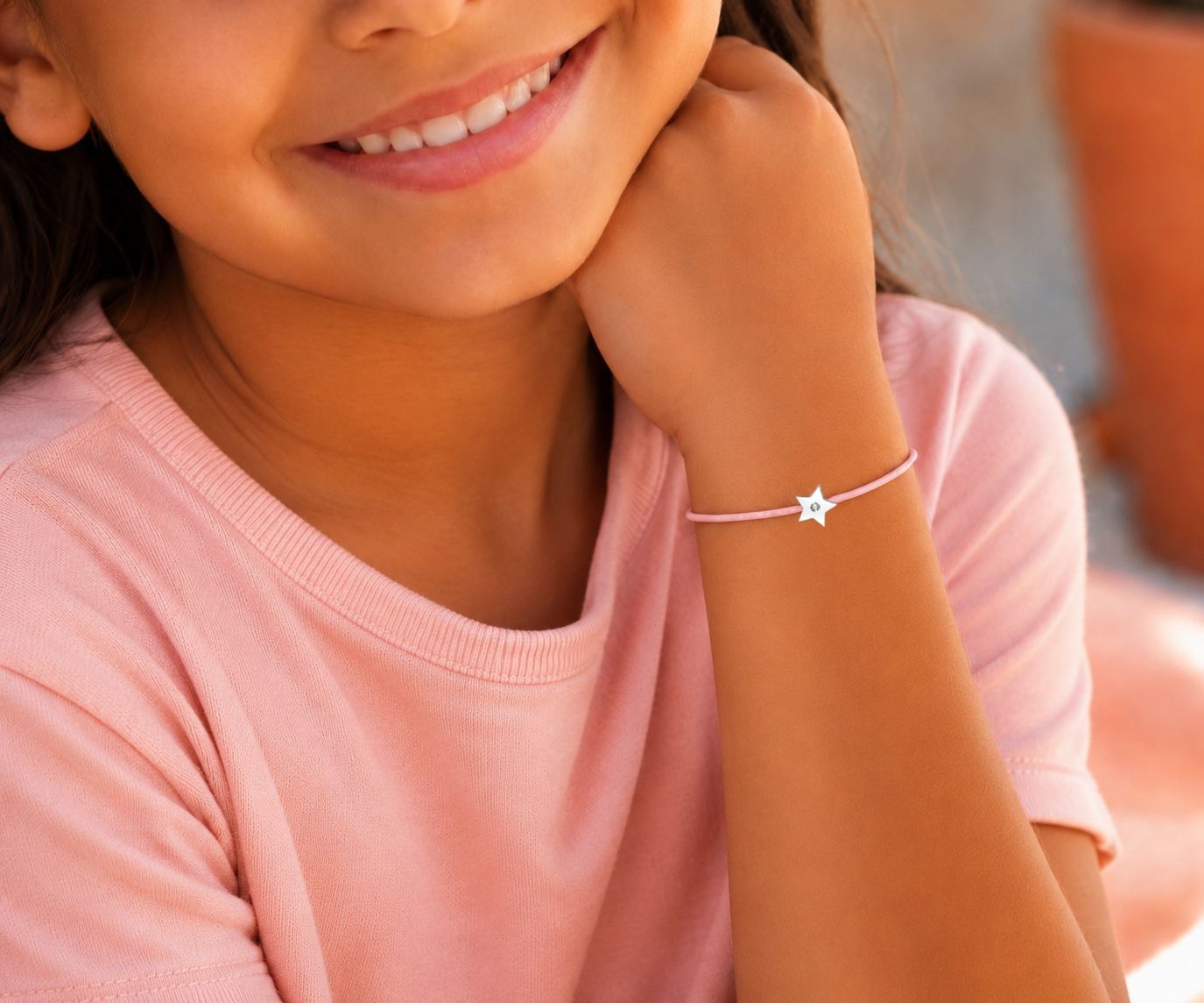 bracelet baby "etoile sunny" diamant, argent