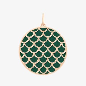 charm jumbo ever koi agate verte, or rose 18k