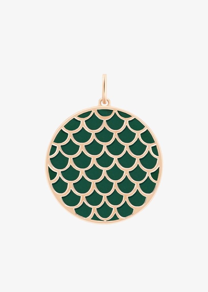 charm jumbo ever koi agate verte, or rose 18k