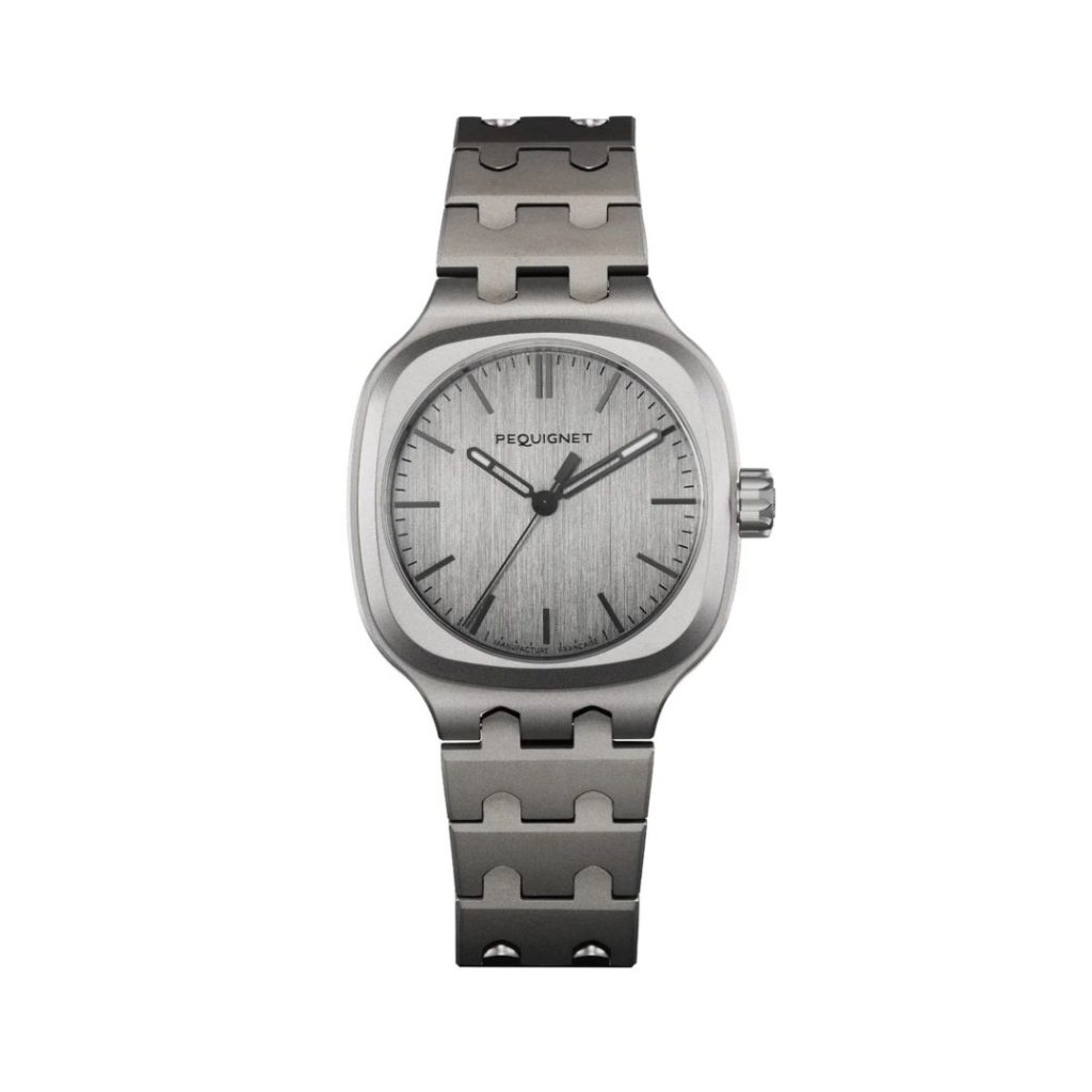 montre concorde titane, cadran gris