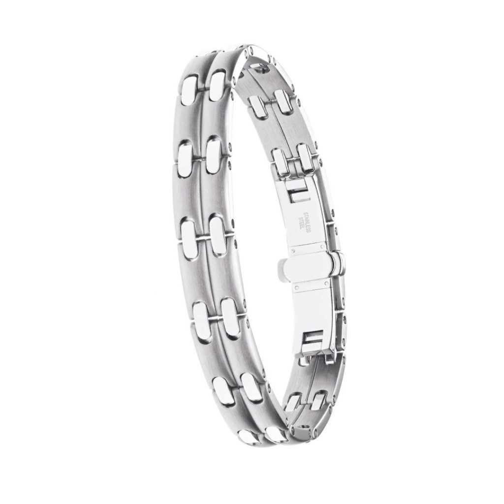 bracelet moorea 2 rangs, acier
