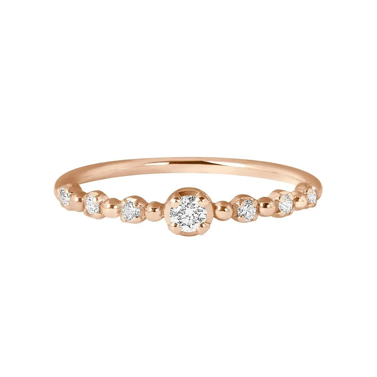 Bague Solitaire Gigi, or rose, T 54