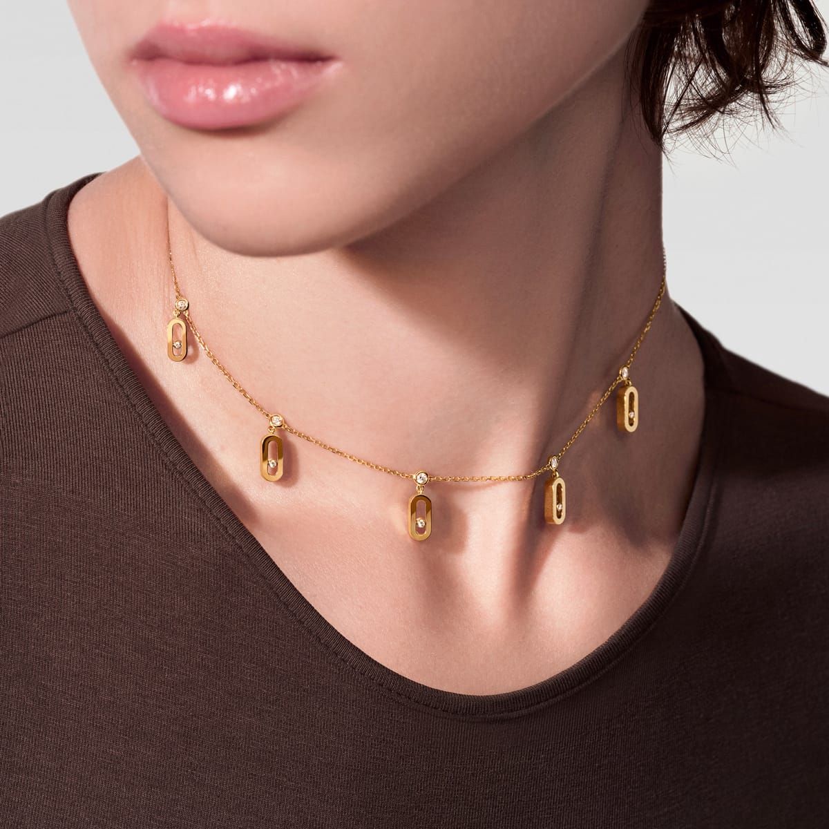 collier pampille move uno, or jaune