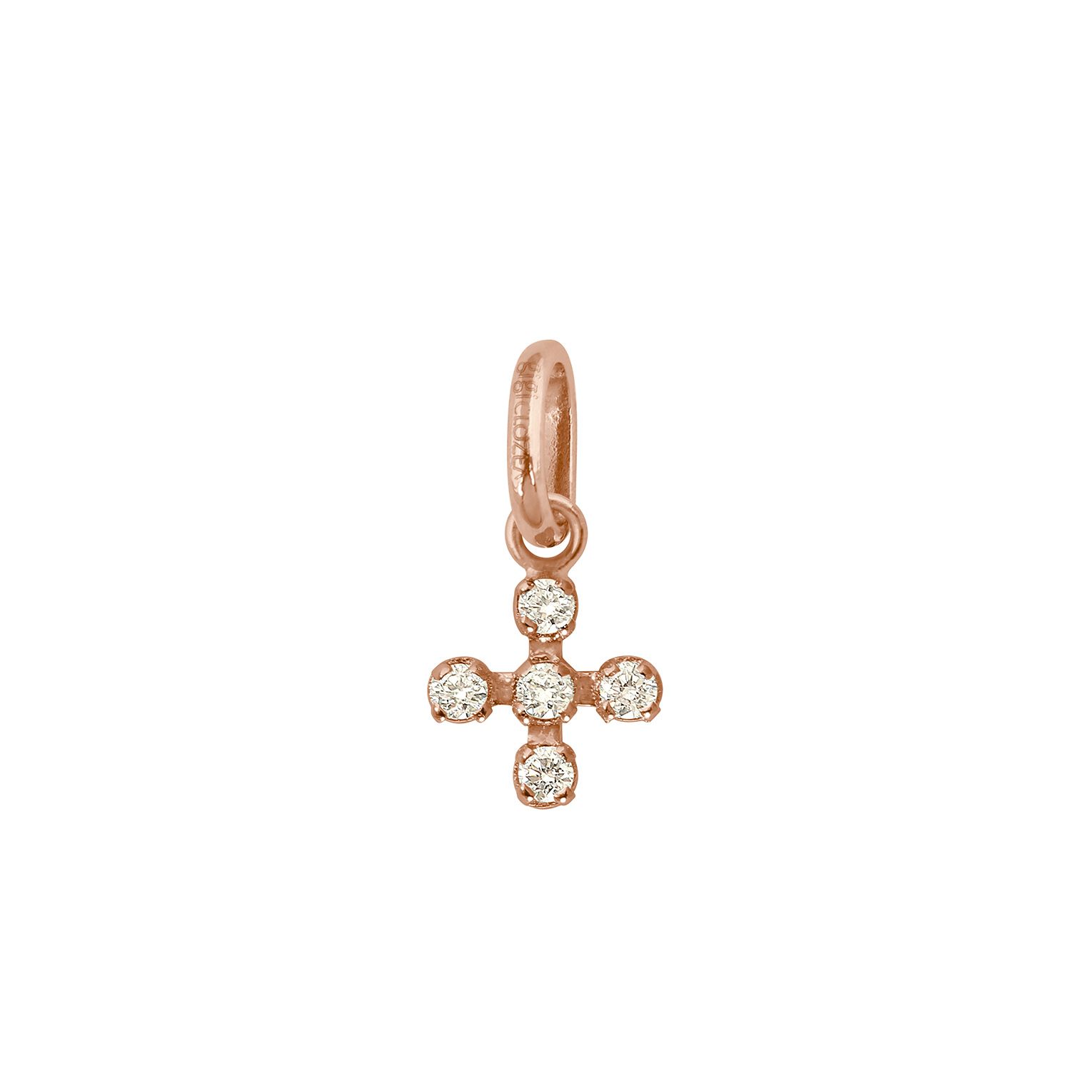 pendentif spark diamants, or rose