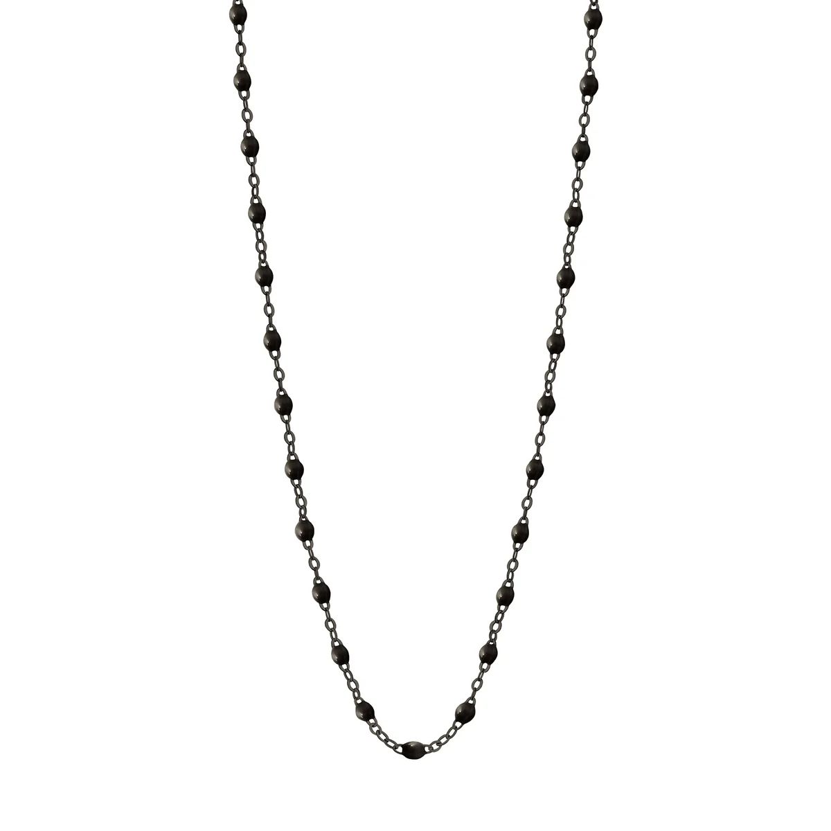 collier black on black classique gigi, or noir, 50 cm