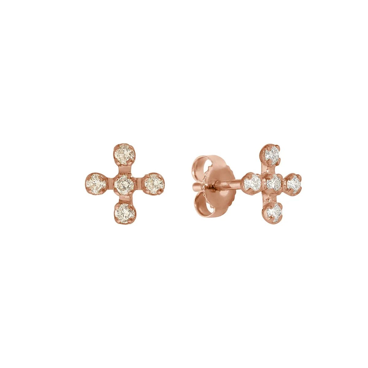 Boucles d’oreilles Spark diamants, or rose