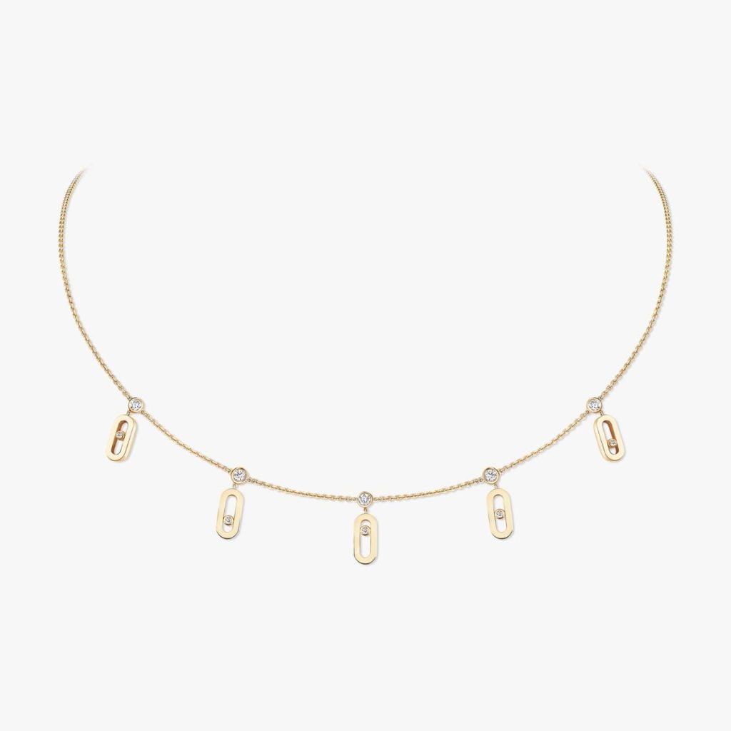 collier pampille move uno, or jaune