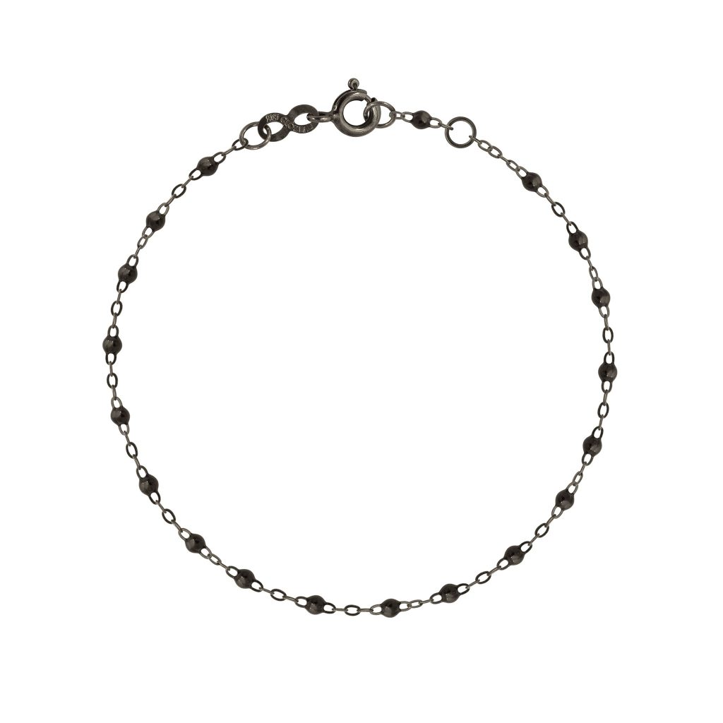 bracelet black on black classique gigi, or noir, 17 cm