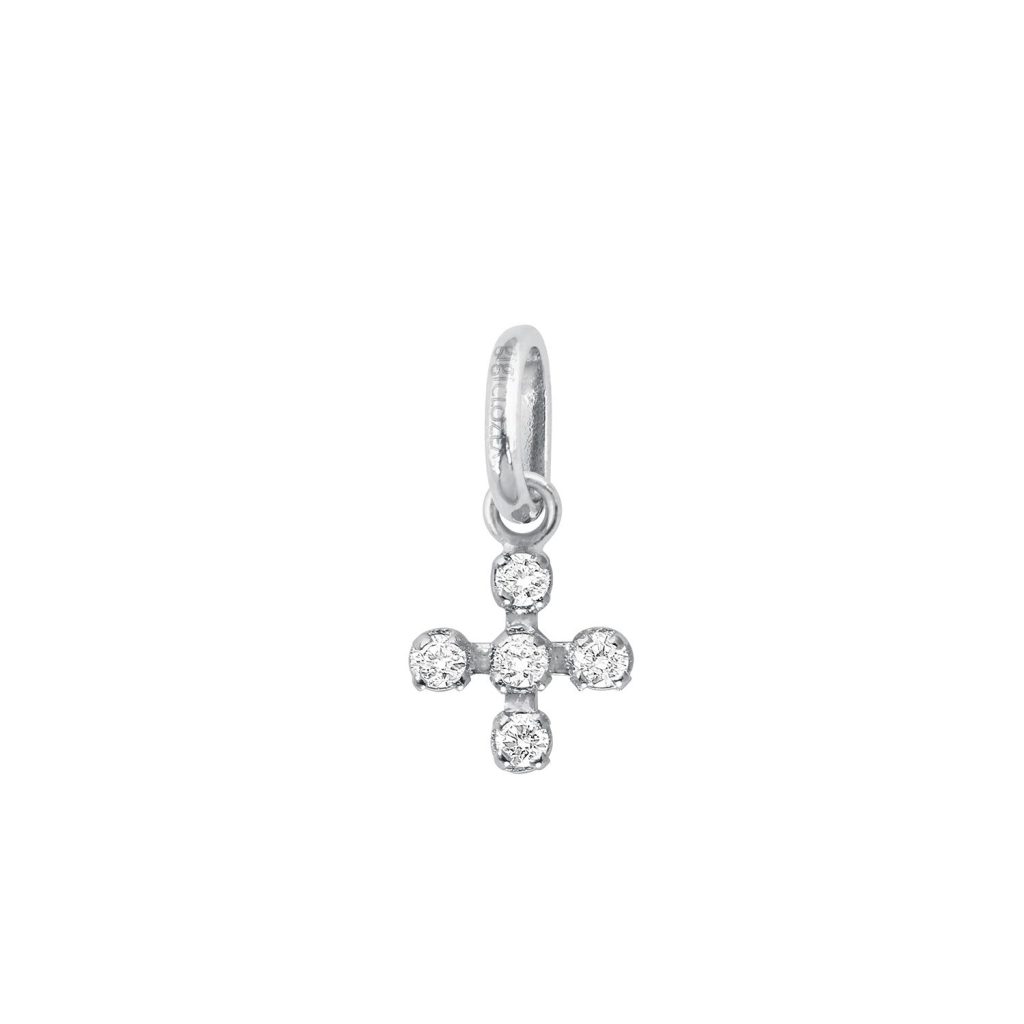 pendentif spark diamants, or blanc