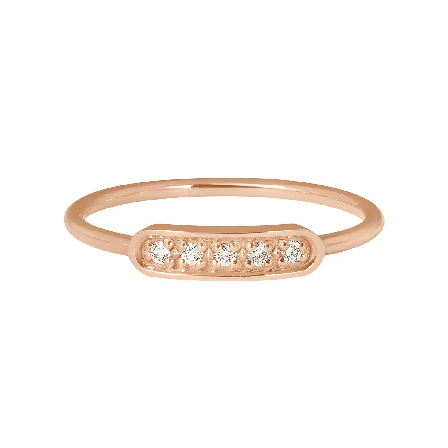 Bague Ama, or rose, T 54