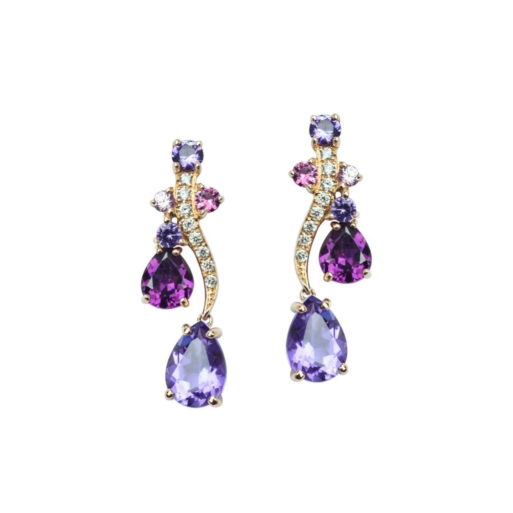 boucles d'oreilles eden, or rose