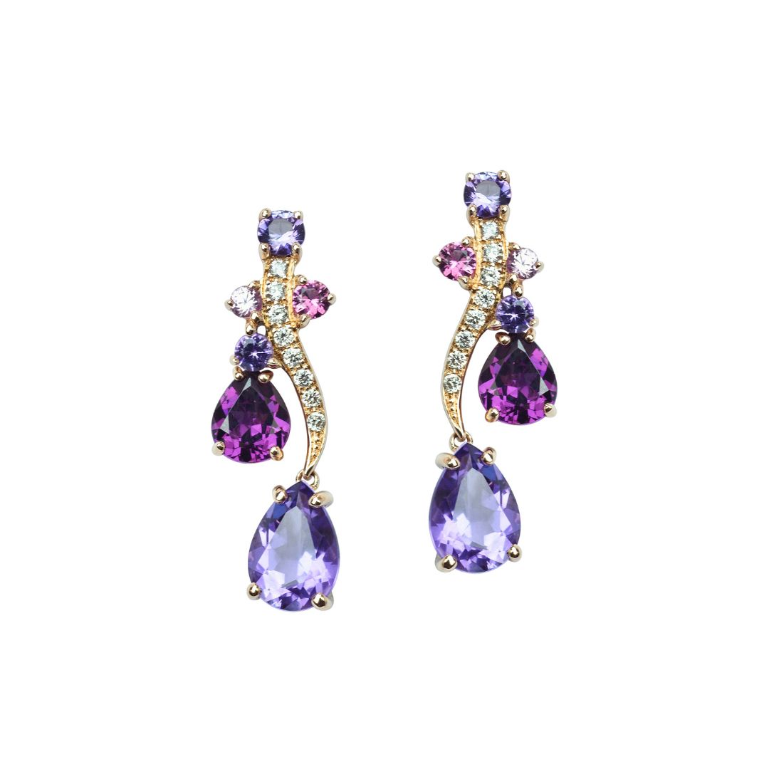 boucles d'oreilles eden, or rose