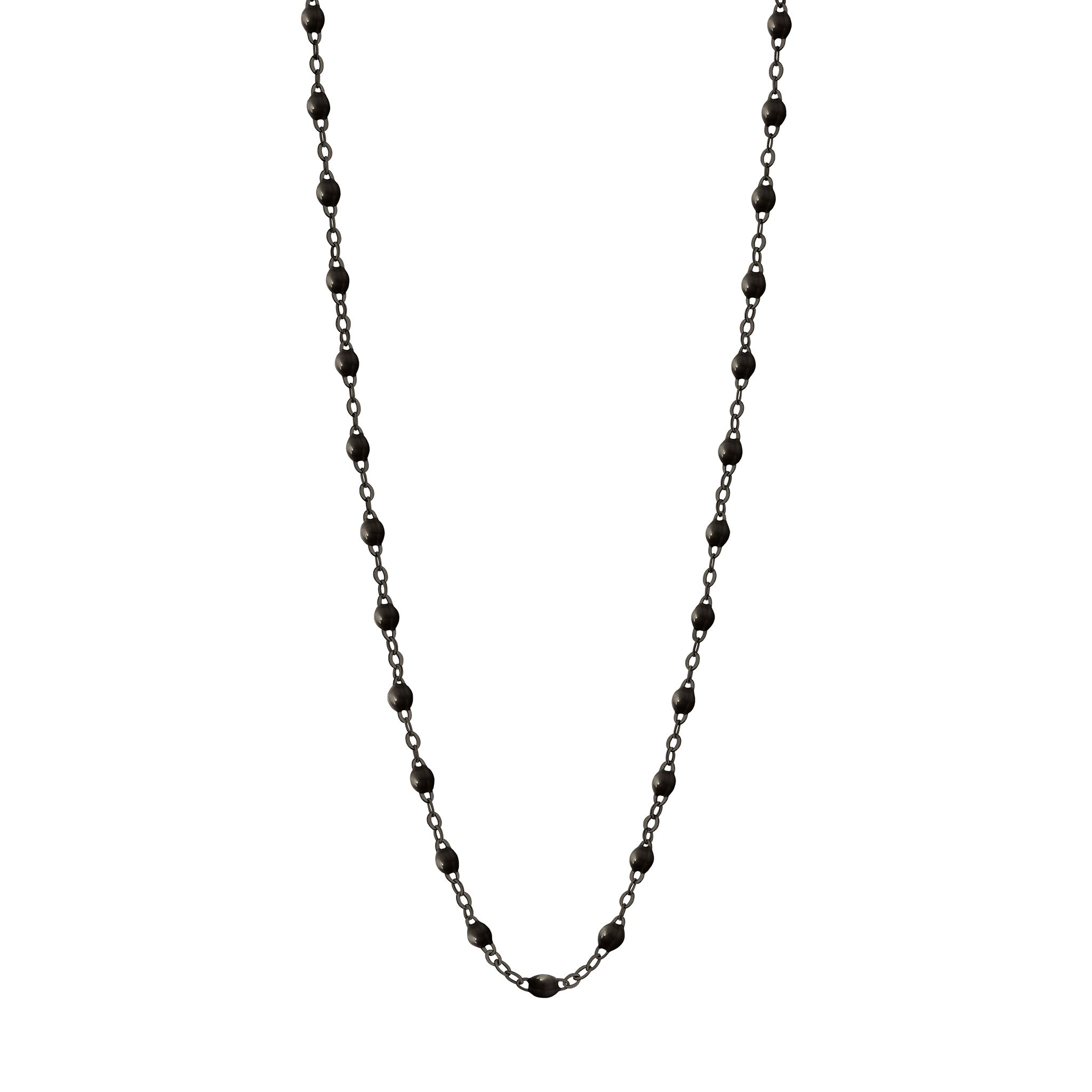 collier black on black classique gigi, or noir, 42 cm