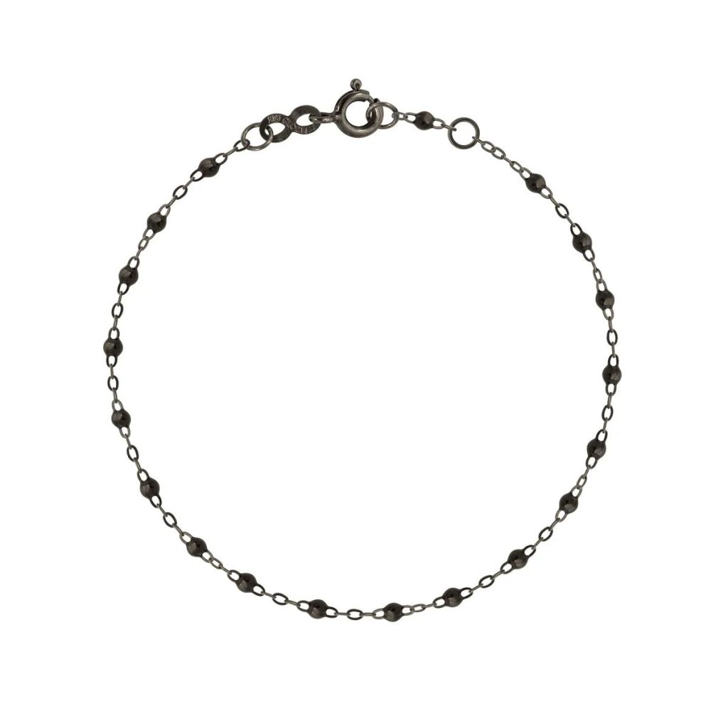 bracelet black on black classique gigi, or noir, 19 cm